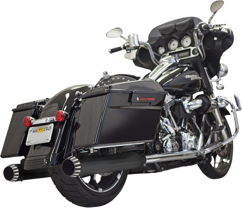 QNT Slip-On 4 Inch Mufflers For Harley Davidson FLHR 1340 1995-1998