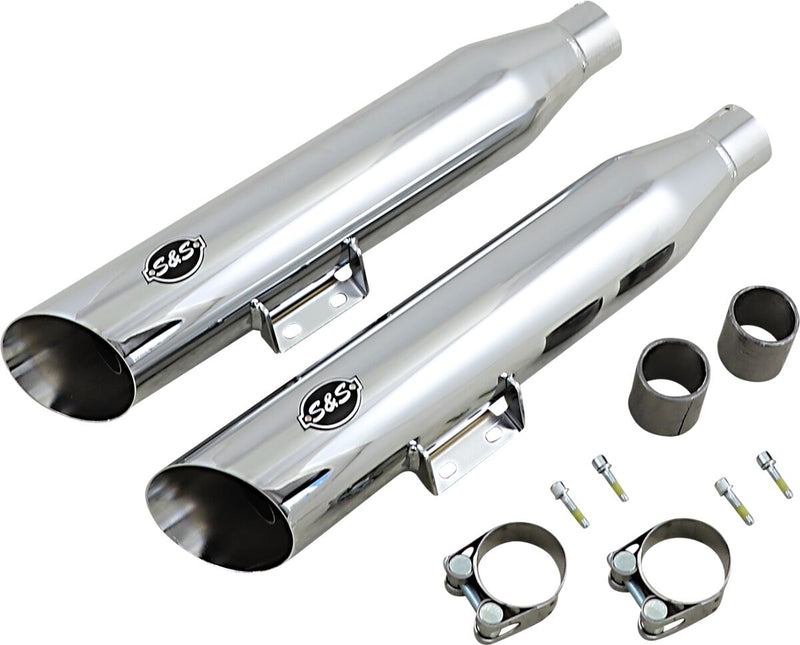 Slash-Cut Slip-On Mufflers Chrome