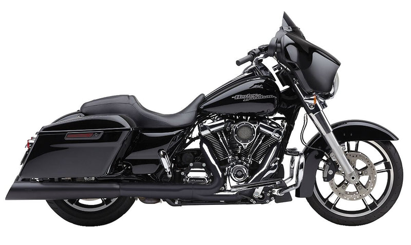 Gen 2 Neighbor Haters Series Upper Cut 4.5 Inch Mufflers Black / Raven Black For Harley Davidson FLHR 1750 2017-2019