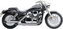 Exhaust System 2 Into 2 Classic Deluxe Staggered Dual Slash Cut Chrome