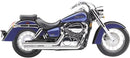 Exhaust System 2 Into 2 Streetrod Slash Down Speedster Chrome For Honda VT 750 C 2004-2007