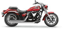 Slash Down Hot Rod Speedster Exhaust Chrome With O2 Sensor Bungs For Yamaha XVS 950 2009-2015