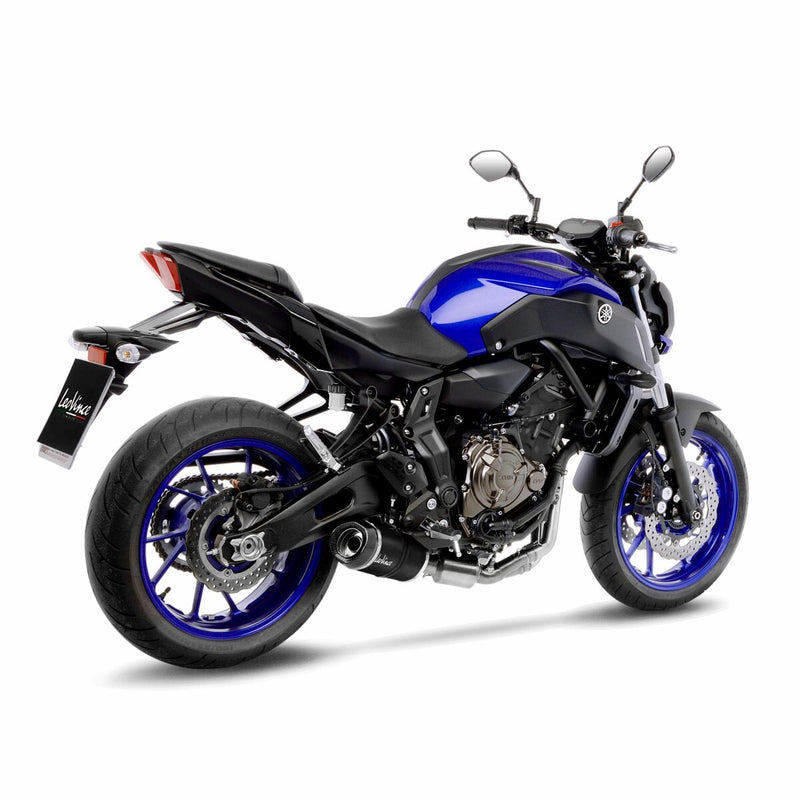 LV-One Evo Full System Slash Cut Exhaust System Matt Black For Yamaha FZ-07 700 2017