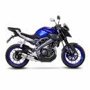 LV-One Evo Full System Slash Down Exhaust System Matt Black For Yamaha MT-125 ABS 2017-2019