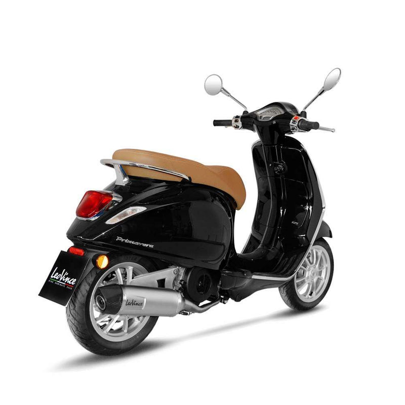 LV-One Evo Full System Slash Down Exhaust System Matt Black For Vespa Primavera 125 IGET ABS 2019-2020