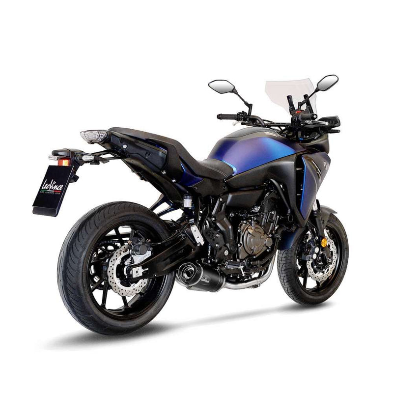 LV-One Evo Black Edition Full System Slash Cut Exhaust System Matt Black For Yamaha MT-07 ABS 2021-2022