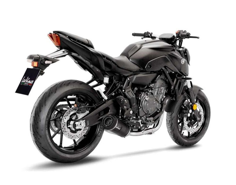 LV-One Evo Black Edition Full System Slash Cut Exhaust System Matt Black For Yamaha MT-07 ABS 2022