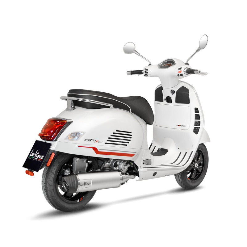 LV-One Evo Full System Slash Down Exhaust System Matt Black For Vespa GTS 300 HPE ABS 2021-2022