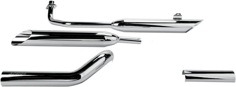 Slashcut Slip-On Mufflers Chrome For Yamaha XVS 650 2006-2011
