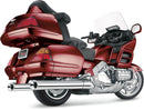 Slip-On 4 Inch Mufflers Chrome For Honda GL 1800 P 2007-2008