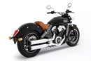 Muffler Slip-On 3.5 Inch Duals Chrome With Black End Caps For Indian Scout 60 ABS 2021-2022