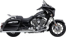 Dual Cut Slip-On Mufflers Chrome For Indian Chieftain 111 ABS 2018-2020