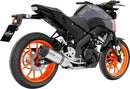 LV-One Evo Full System Slash Down Exhaust System Matt Black For Yamaha MT-125 ABS 2021-2023