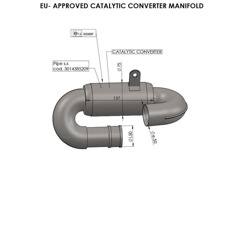 Catalytic Converter Manifold For Triumph Tiger Sport 660 ABS 2022-2023