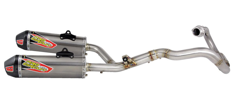 T-6 Euro Dual Exhaust System Silver For Honda CRF 450 R - 13-14