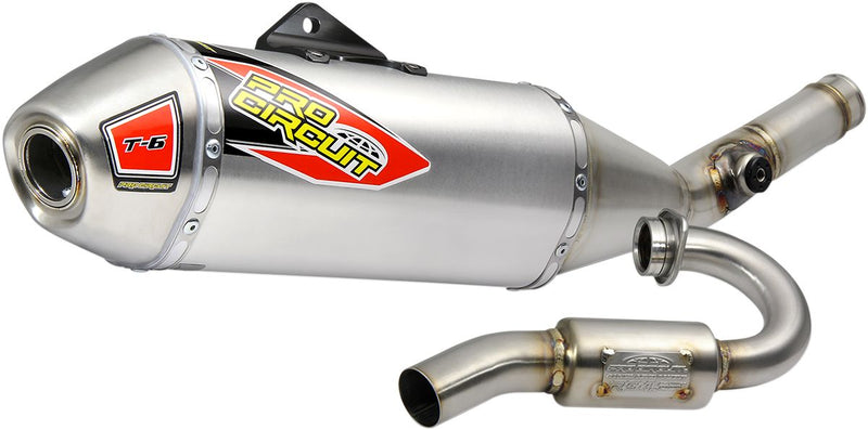 T-6 Exhaust System Silver For Kawasaki KX 250 F - 17-19