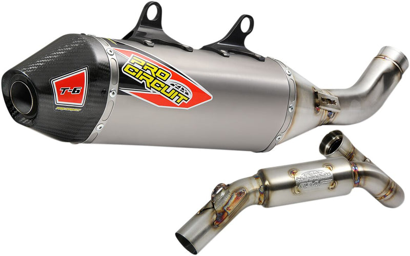 T-6 Exhaust System Silver For Husqvarna FC 450 18-21 / KTM SX-F 450 18-20