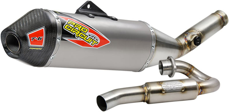 T-6 Exhaust System Silver For KTM KX 450 - 19-22