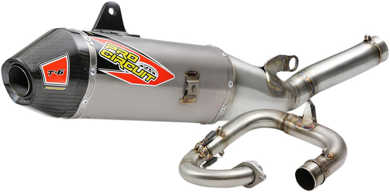 T-6 Euro Exhaust System Silver For Yamaha YZ 250 - 19-22