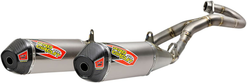 TI-6 Pro Dual Exhaust System Silver For Honda CRF 450 - 19-20