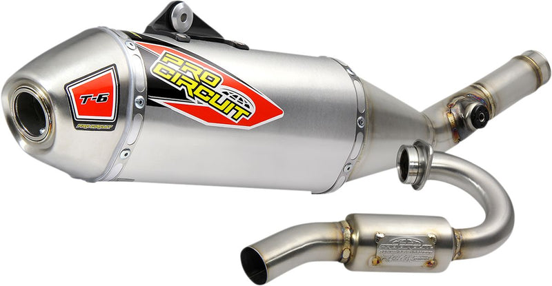 T-6 Exhaust System Silver For Kawasaki KX 250 - 21-22