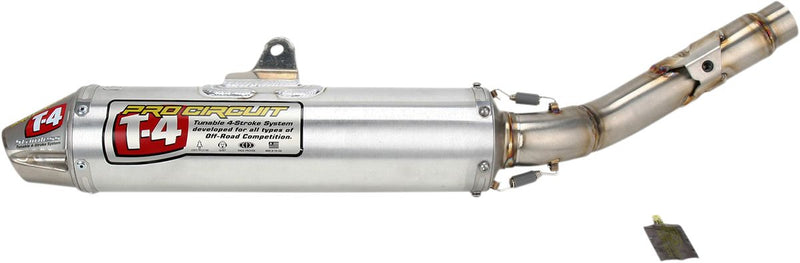 T-4 Slip-On Silencer Silver For Honda CRF 450 - 05-15