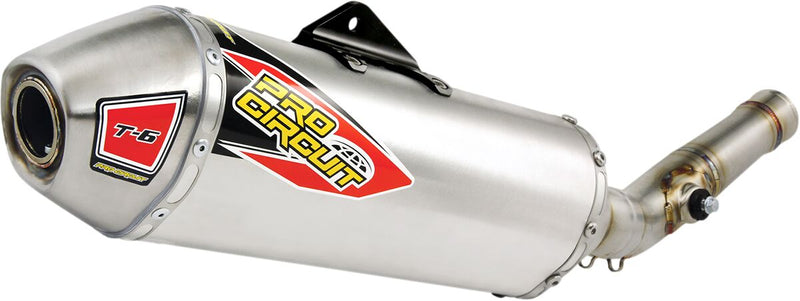 T-6 Slip-On Silencer Silver For Kawasaki KX 450 F - 12-15