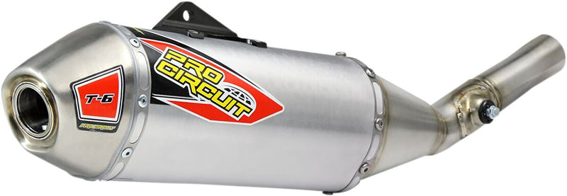 T-6 Slip-On Silencer Silver For Kawasaki KX 450 F - 16-18