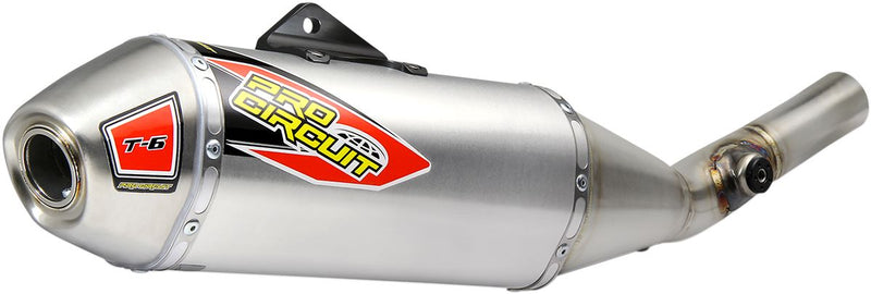 T-6 Slip-On Silencer Silver For Kawasaki KX 250 F - 17-19