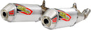 T-6 Slip-On Silencers Silver For Honda CRF 450 - 19-20