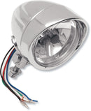Spotlight With Running Lights 4.5" Grooved Clear Lense Chrome