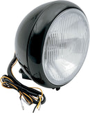 Headlight 7" Smooth Black HD FLST