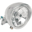 5-3/4" Diamond-Style Bottom-Mount Headlight With Visor Bezel Chrome