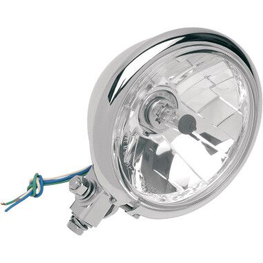 5-3/4" Diamond-Style Bottom-Mount Headlight Assembly Chrome