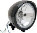 Diamond-Style Bottom-Mount Headlight Assembly With Visor Black - 5-3/4"