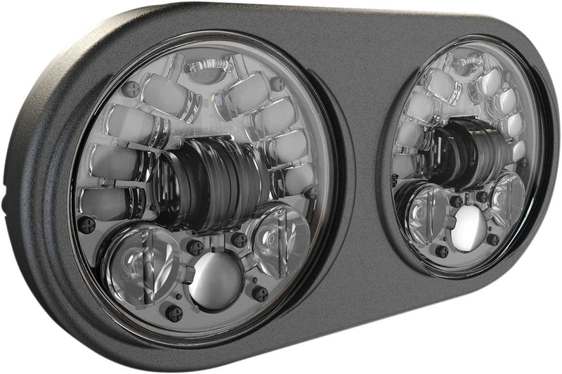 Adaptive 2 LED Dual Headlights Black - 5.75 Inch