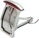 Side Mount Half-Moon LED Taillight And License Plate Mount For Harley Davidson FLSTF 1450 2000-2003
