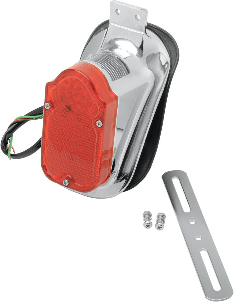 Universal Mount Tombstone LED Taillight With License Plate Mount