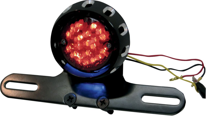 Custom Bobber LED Taillight And License Plate Mount Black