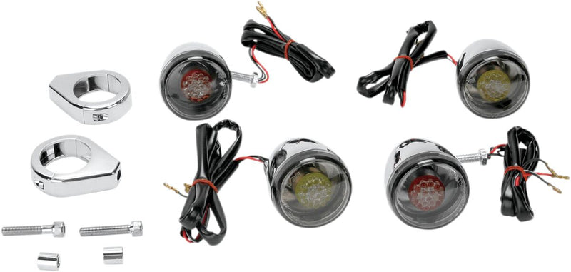 Turn Signal Kit Deuce Red / Amber LED Smoke Lens