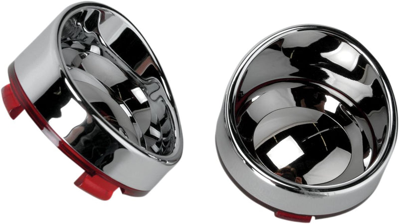 Visor-Style Bezel And Lens For Deuce-Style Turn Signals Red / Mirror