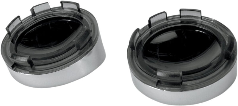 Visor-Style Bezel And Lens For Deuce-Style Turn Signals Smoke / Mirror