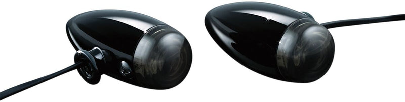 Mini Bullets Amber LED Smoke Lens Black