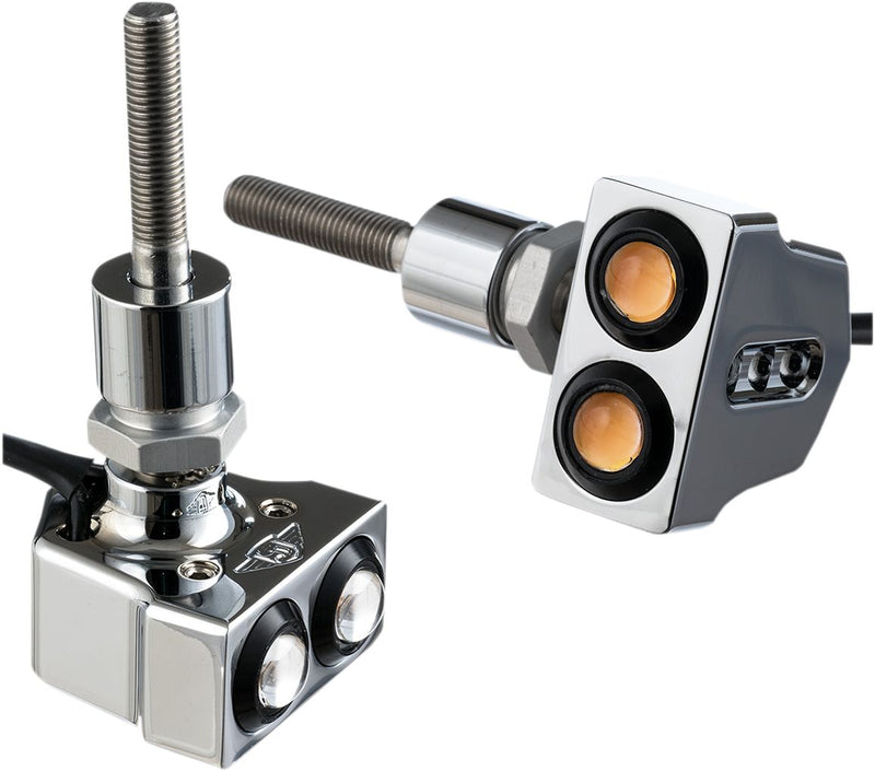 Rat Eye LED Mirror Mount Turn Signals LED Chrome