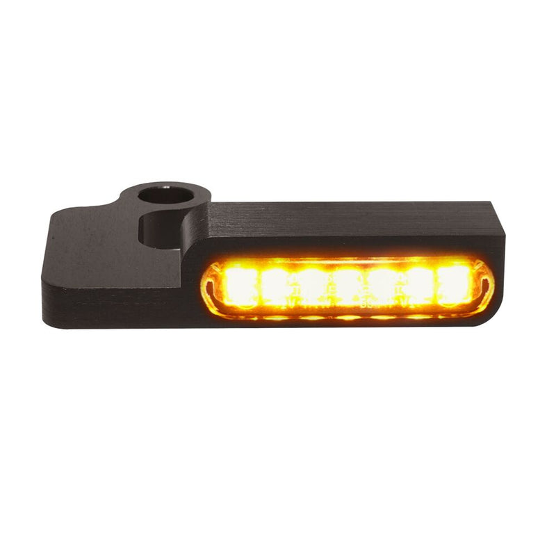 Handlebar Mounting LED Blinkers Amber / Black For Harley Davidson FXDB 1584 ABS 2013