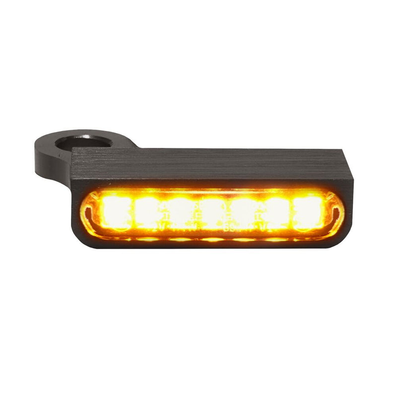 Handlebar Mounting LED Blinkers Amber / Black For Harley Davidson FXDB 1690 2016