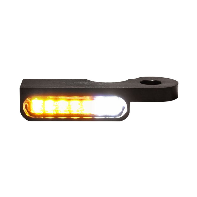 Handlebar Mounting LED Blinkers With Position Light Black For Harley Davidson FLD 1690 2012-2013