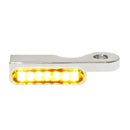 Handlebar Mounting LED Blinkers Amber / Chrome For Harley Davidson FLD 1690 2012-2013