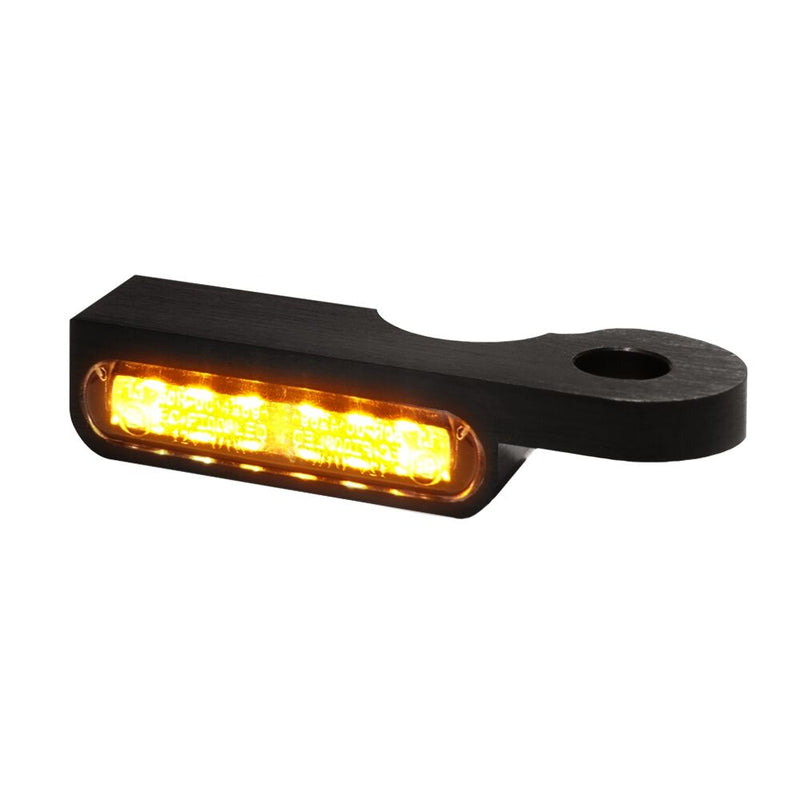 Handlebar Mounting LED Blinkers Amber / Black For Harley Davidson FLS 1690 2012-2014