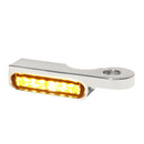 Handlebar Mounting LED Blinkers Amber / Chrome For Harley Davidson FLS 1690 2012-2014